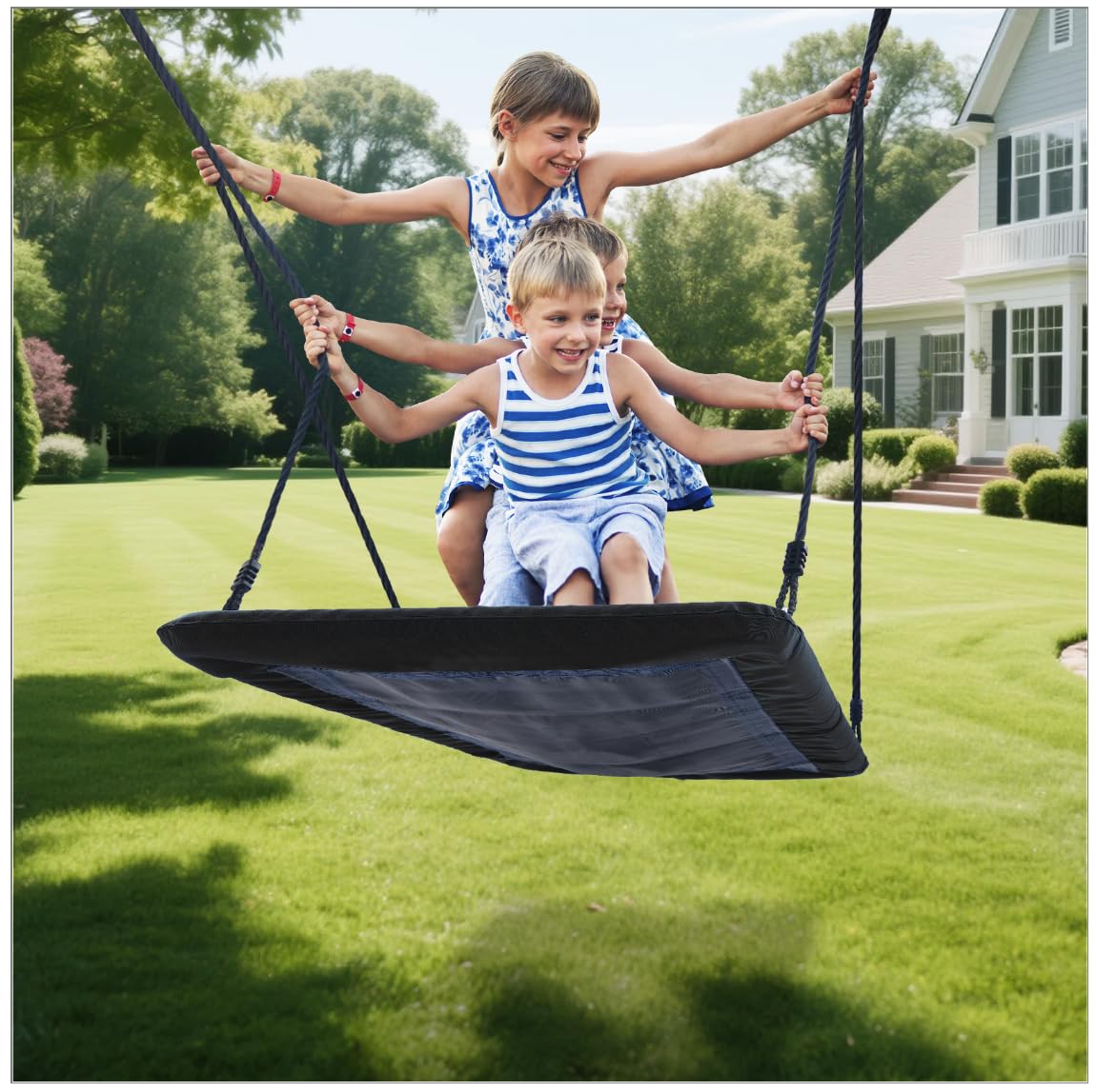 Trekassy 60-Inch Large Rectangle Platform Tree Swing - 700lb Capacity, Waterproof 900D
