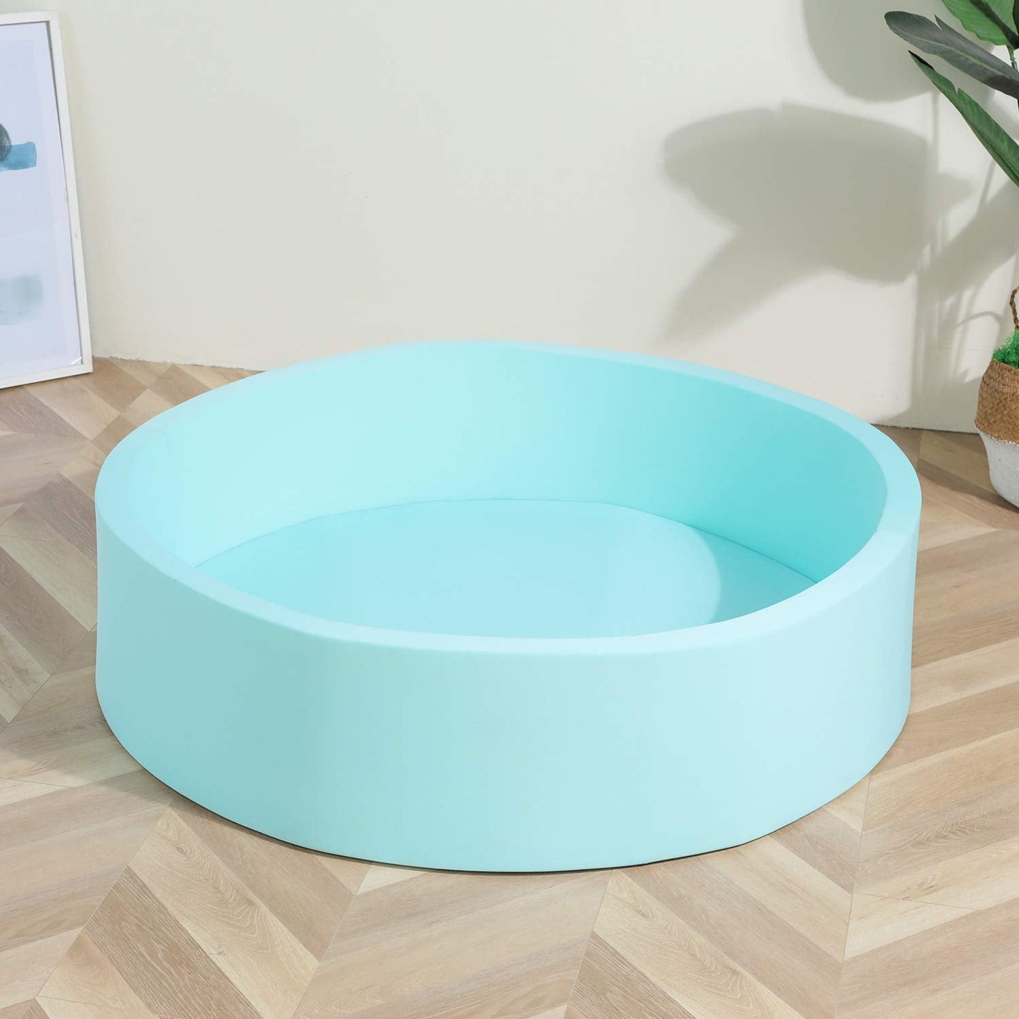 TRENDBOX Extra Large Soft Foam Ball Pit 51.2 x 11.8 in – Indoor Kids Play Space (NO Balls)