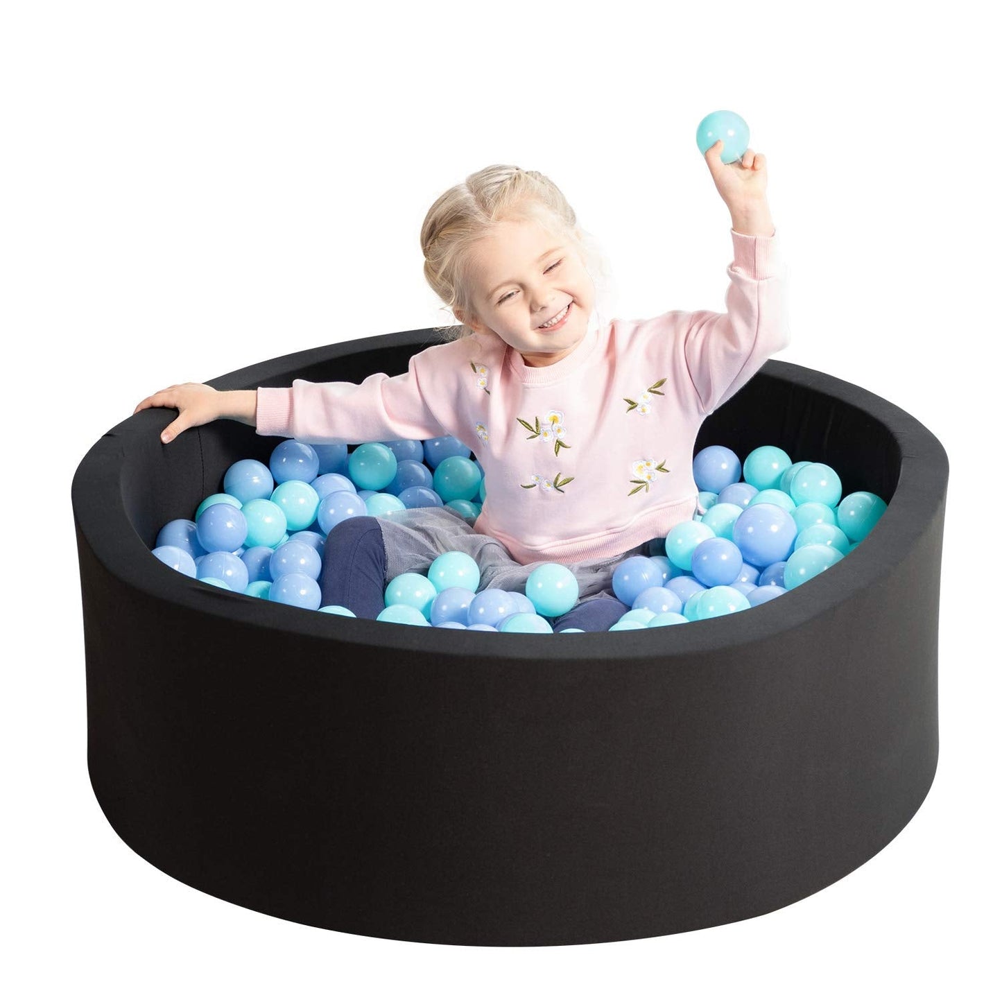 TrendBox Soft Foam Ball Pit – Round Indoor Ball Pit for Kids, Easy Clean & Stylish Decor
