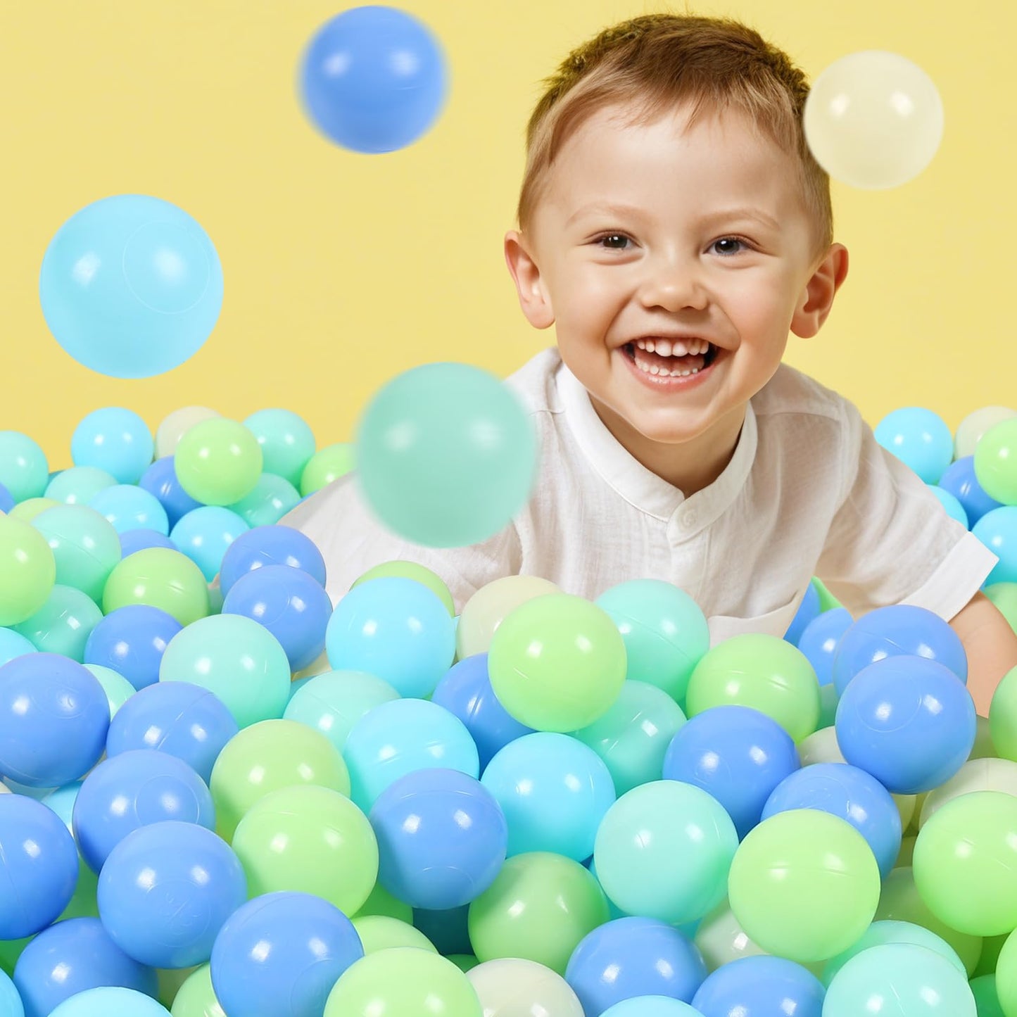 TrendBox 100 Pcs Mixed Color Ball Pit Balls – Safe Plastic Playset
