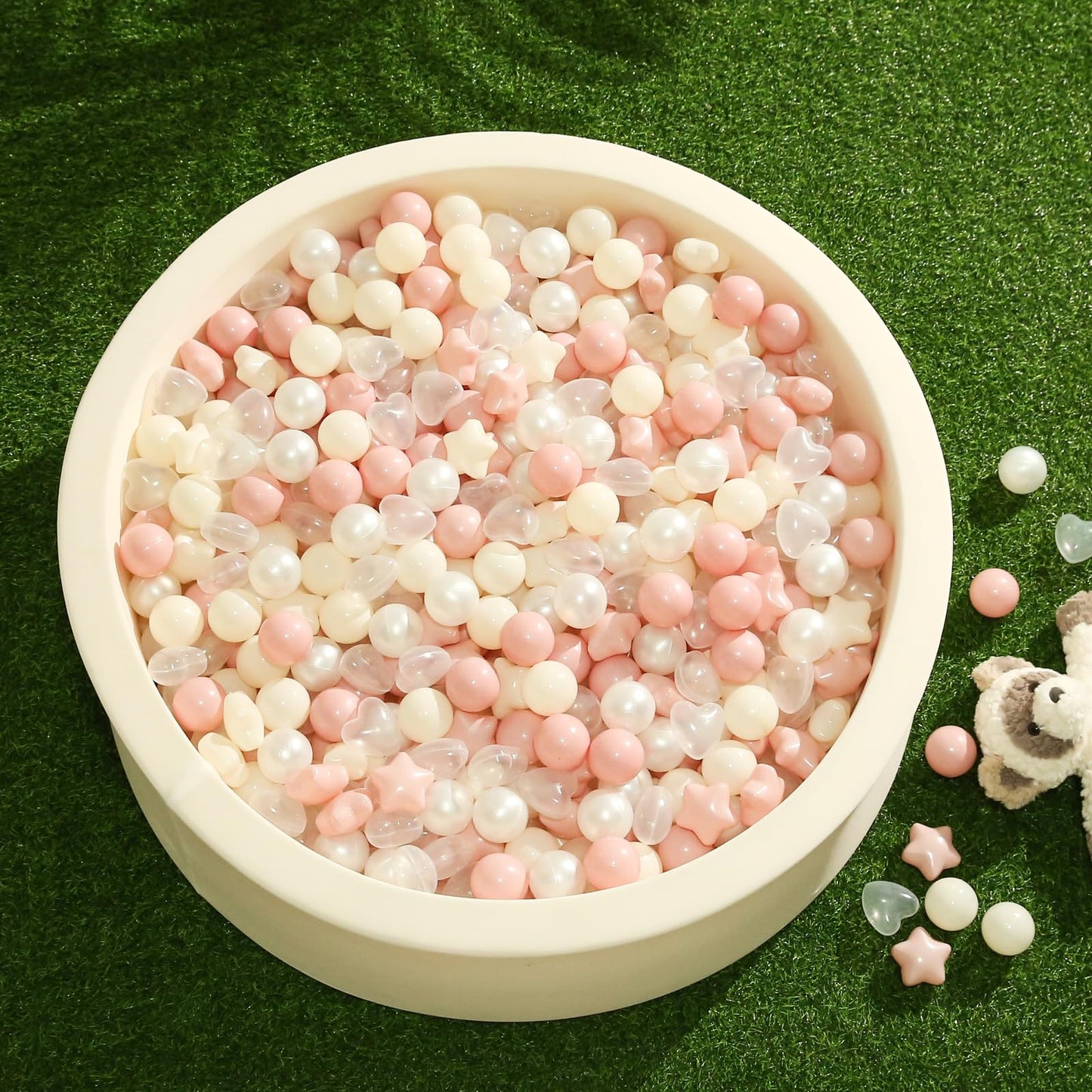 TRENDPLAY Ball Pit Balls – Star & Heart Shapes (200 Count) for Toddlers