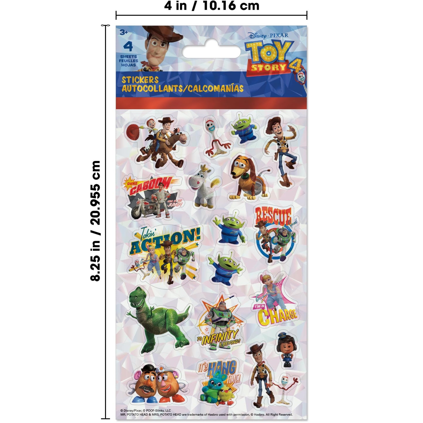 Toy Story 4 Standard Sticker 4 Sheet Pack | Trends International