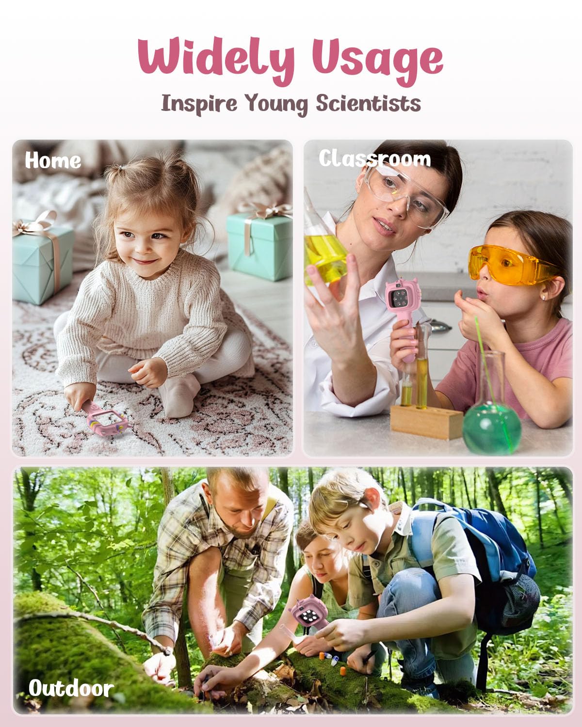 Trigowalt Kids Microscope Camera - Handheld 2.4-Inch Screen, Autofocus, 1000x Magnification