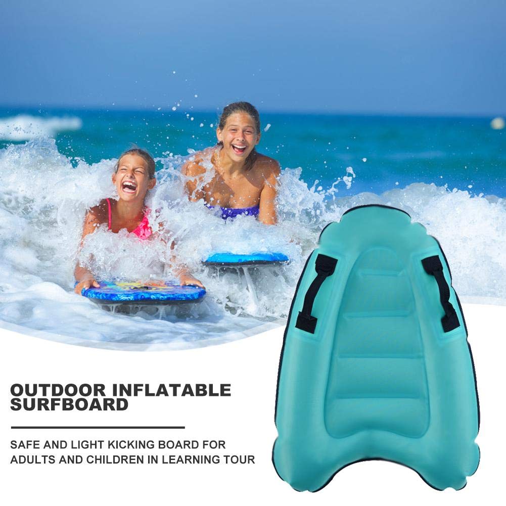 Trivamo 30” Inflatable Boogie Board with Handles – Beach and Pool Body Surfing Toy for Kids 4–12