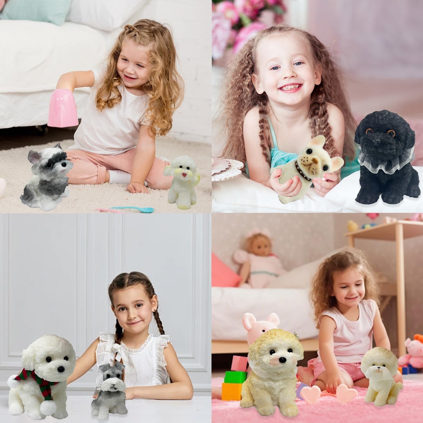 TSFGDYL Big Squishy Dog – Handmade Ultra-Soft Silicone Relief Toy (Cream Teddy)