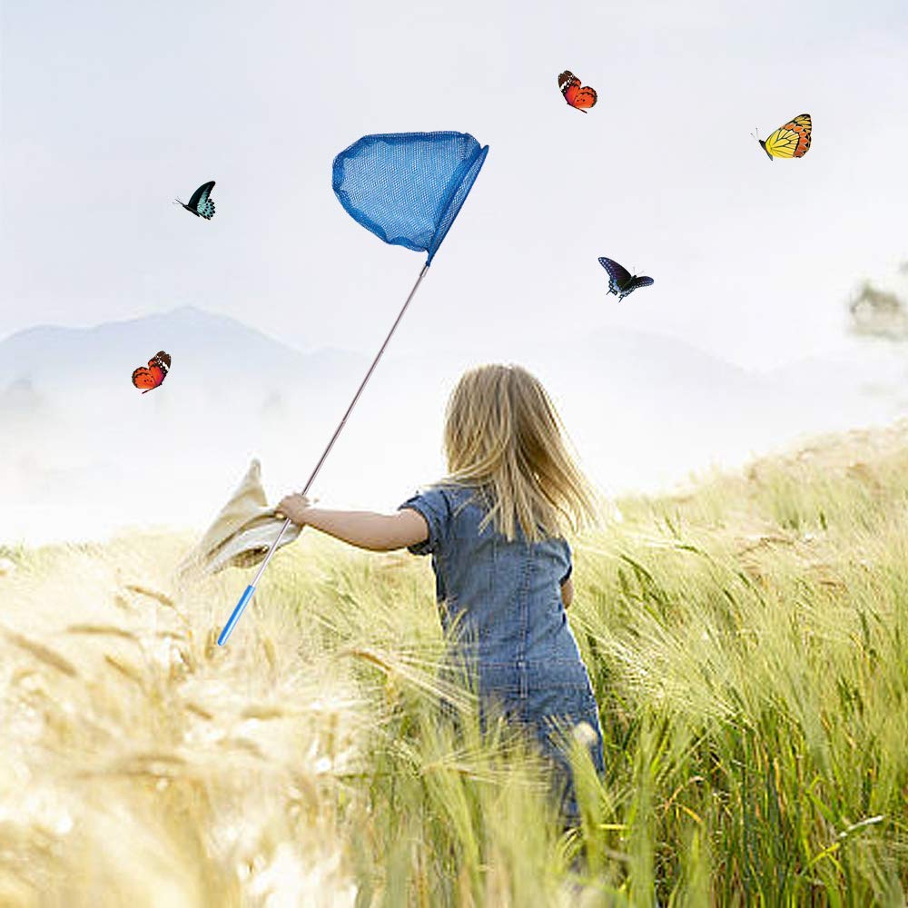TSYAN Kids Telescopic Butterfly Net – Extendable 34in, Anti-Slip Grip