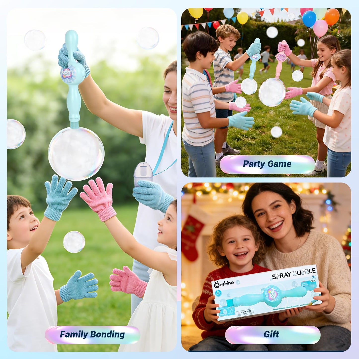 TTKADIY Elastic Bubble Fog Wand – Lights, Music and Water Mist Bubbles for Kids