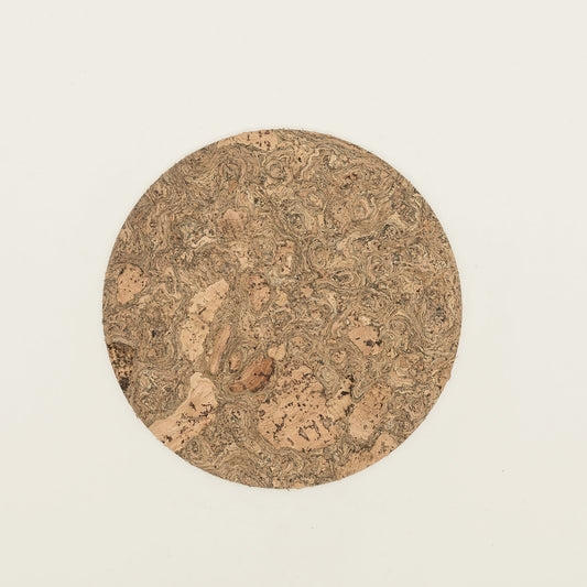 Set of 8 Cork Placemats | Twist Black | Round