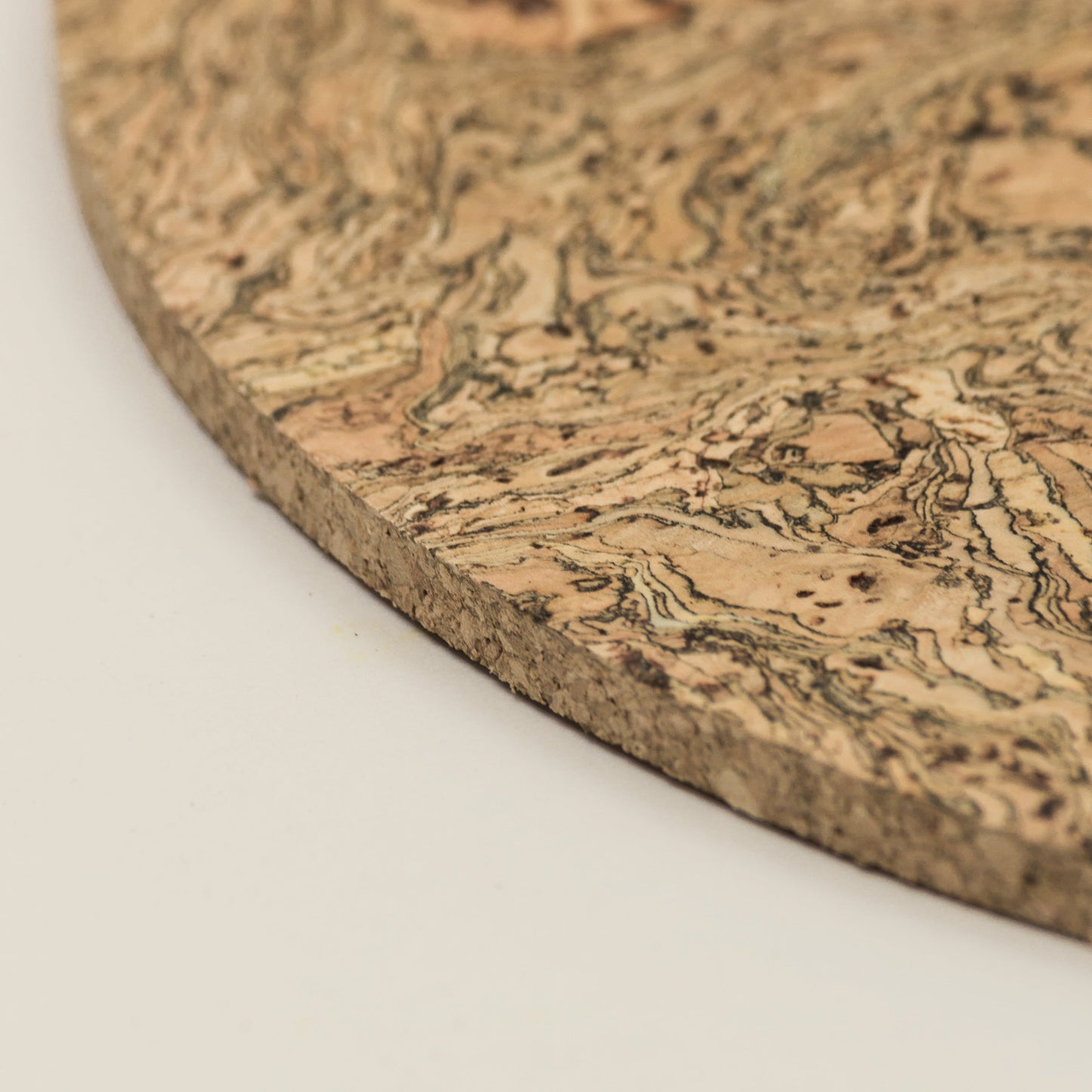Set of 8 Cork Placemats | Twist Black | Round