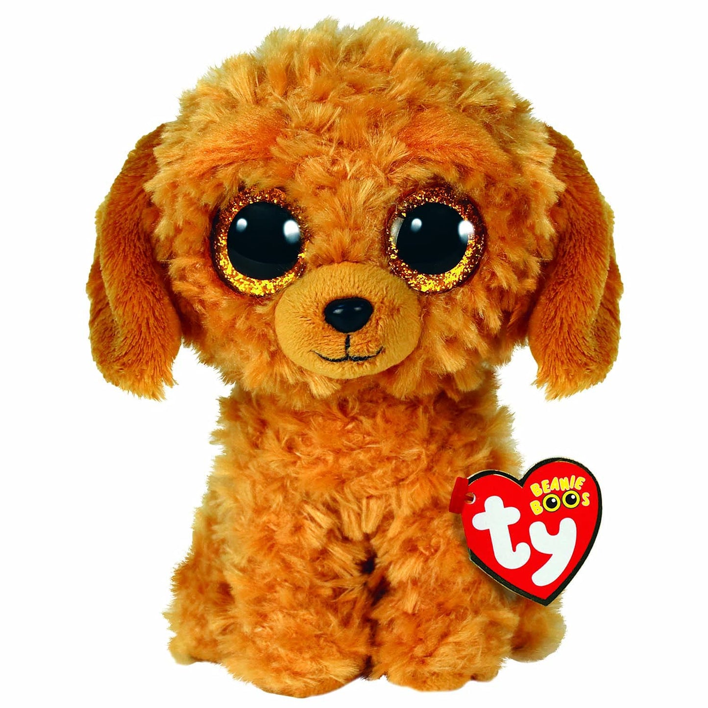 TY Noodles Beanie Boos 6-inch Plush — 15 cm Labradoodle with Glitter Eyes | Collectible Beanie Baby