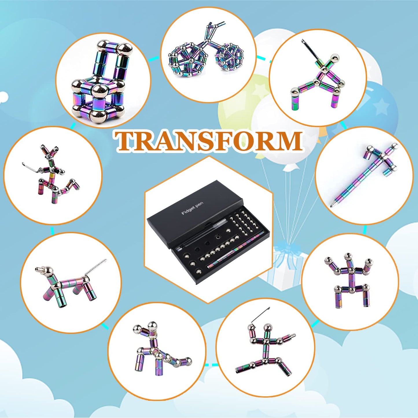 TYJHAFN Magnetic Fidget Pens – Stress Relief & Deformable Toy for Adults & Teens