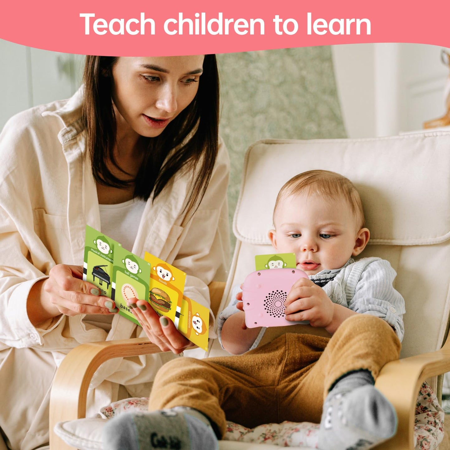 U-LEARNER Talking Flash Cards for Toddlers – 296 Sight Words, Educational Toys for 1-3 Year Olds
