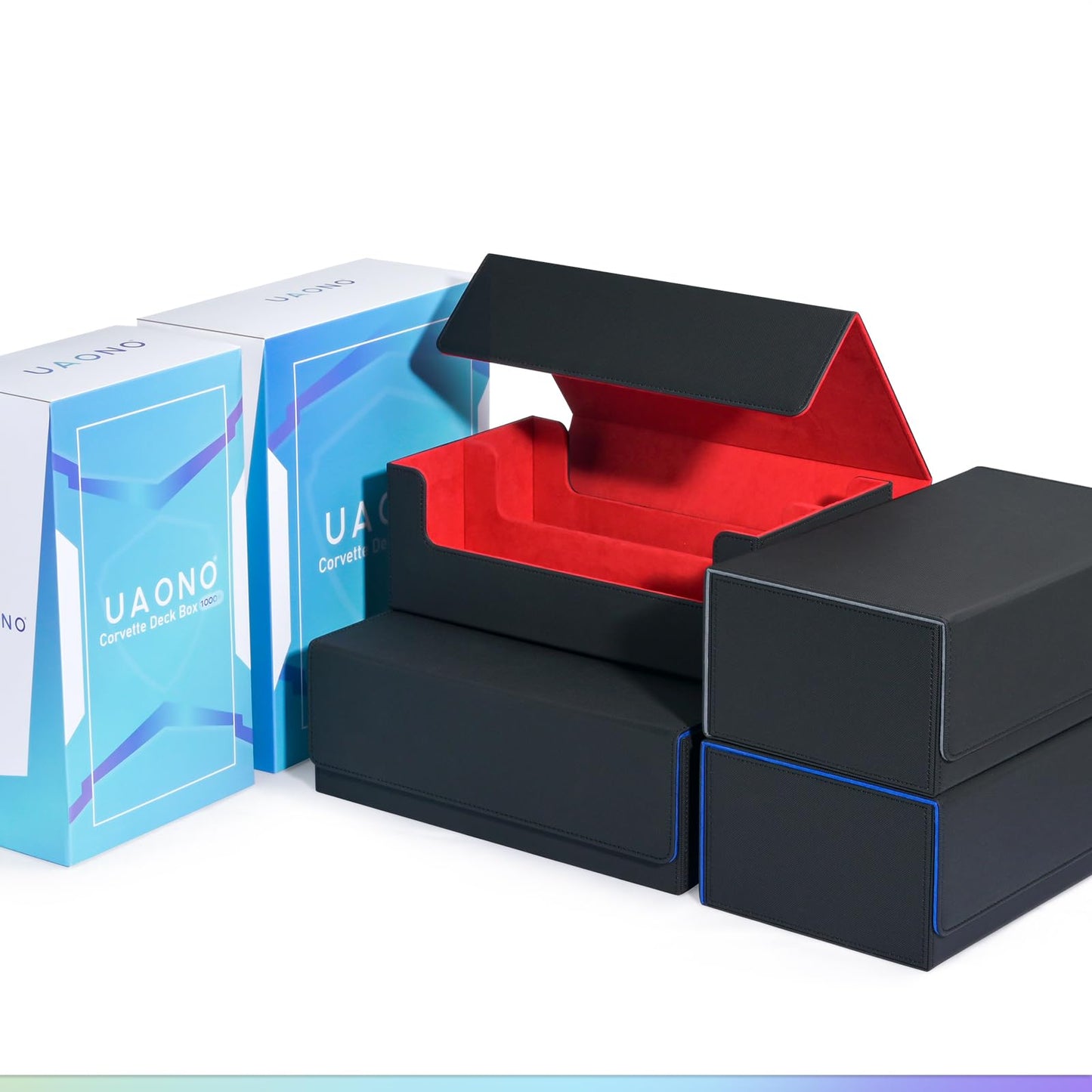 UAONO Trading Card Storage Box — 1800 Card Capacity, Magnetic PU Leather Case