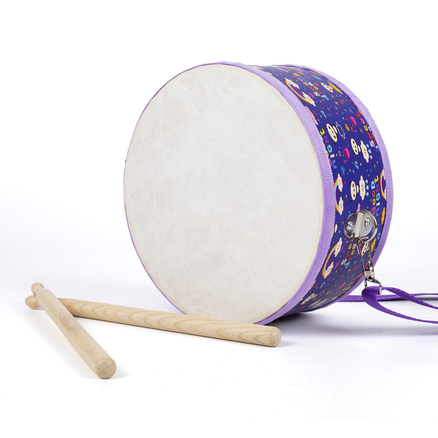 Ubblove Kids Drum Set with Adjustable Strap – Wearable Toddler Drum Kit for Ages 3-5 (Purple)
