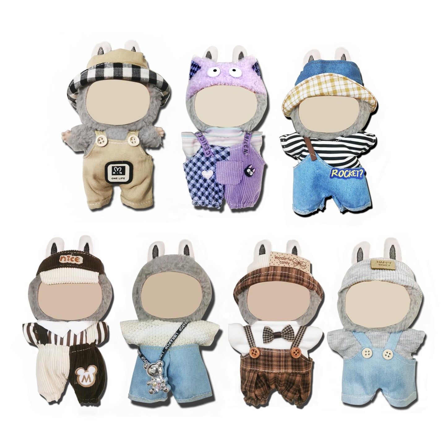 UCAI 17cm Doll Clothes Set – Labubu Dress-Up Outfit for 17cm Dolls