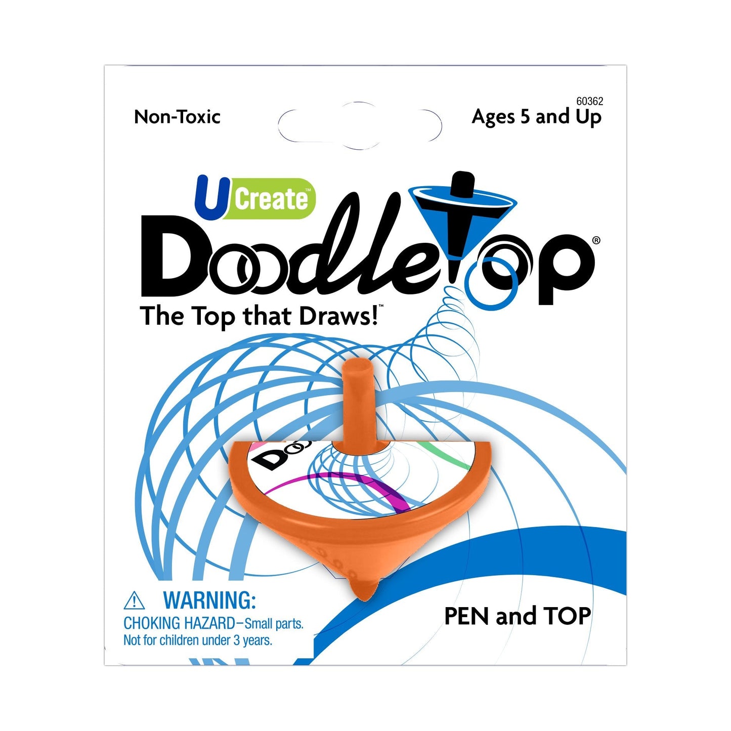 UCREATE Doodletop Twister Kit – Draw While You Spin (1 Top + 1 Pen)