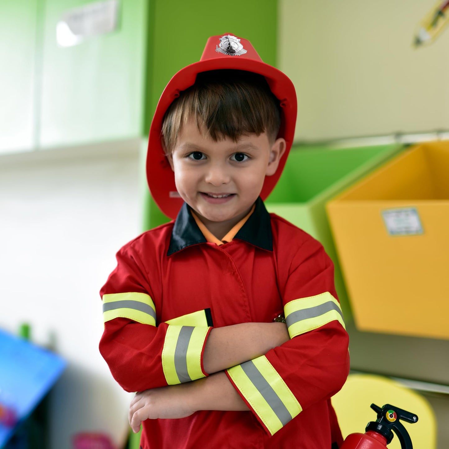 Udekit Firemen Costume for Kids – Fire Chief Dress-Up (Ages 2–4)