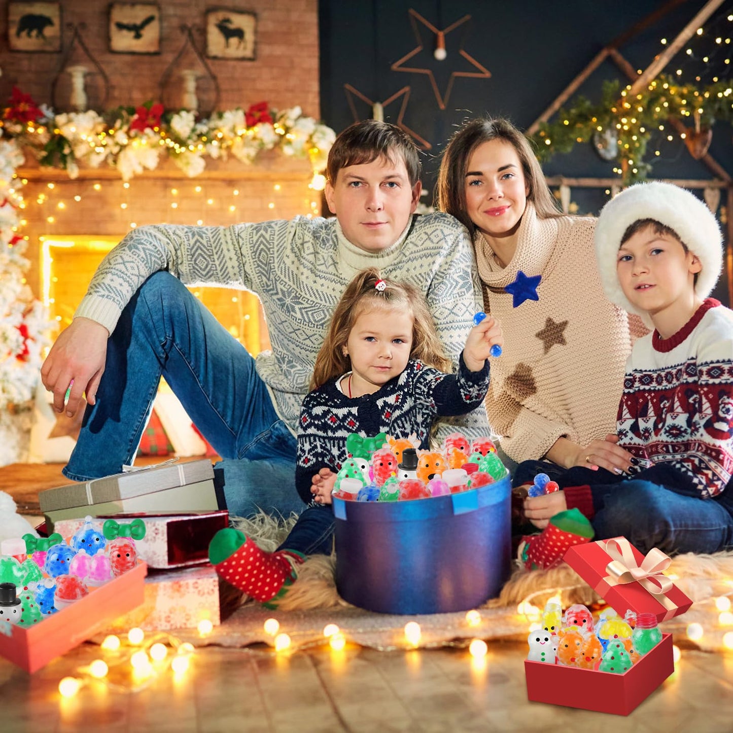 UDZRL 24-Piece Christmas Stress Balls — Squeeze Toys for Stockings, Party Favors & Gifts