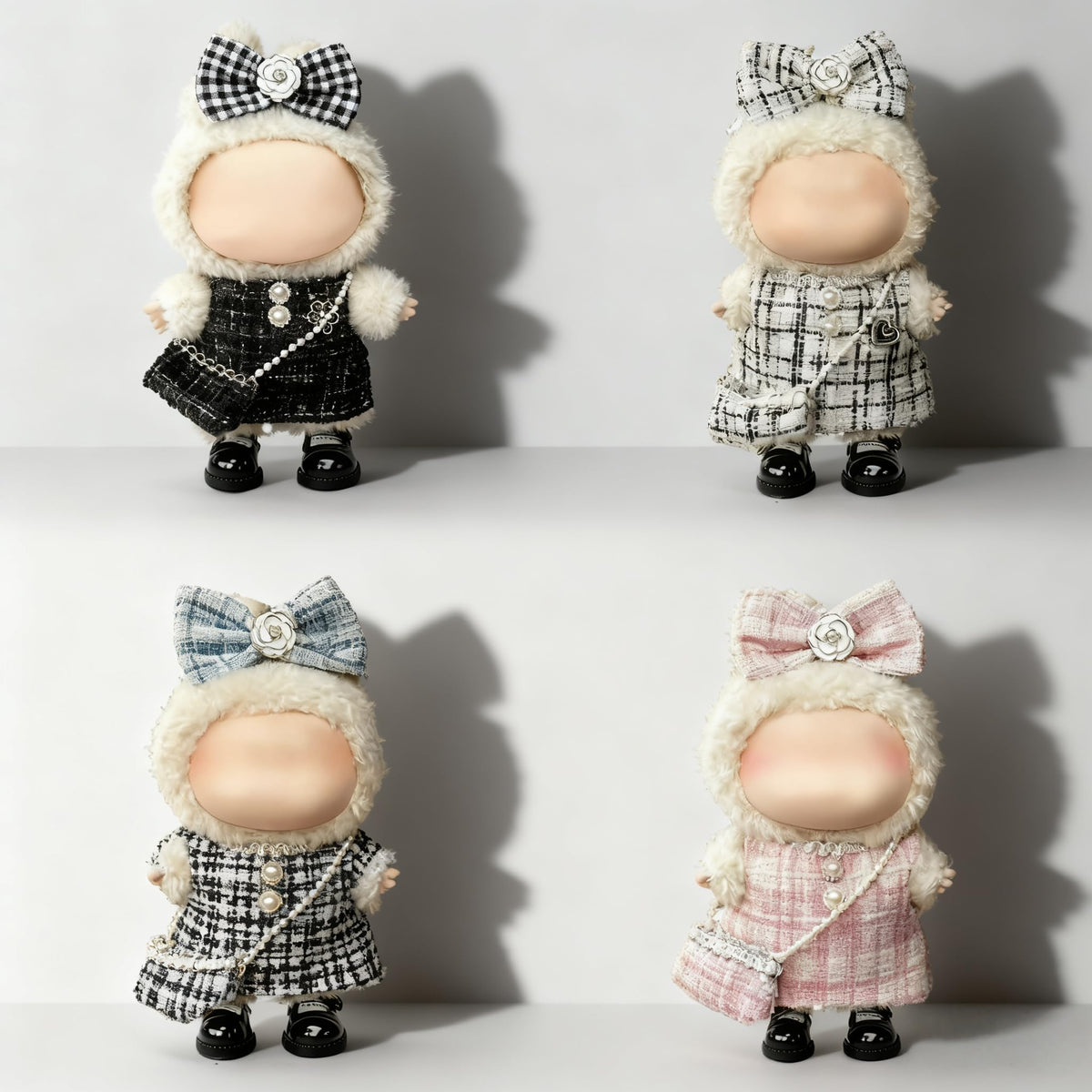 Ueuo LABUBU 17cm Doll Outfit Set – Dress, Hairpin & Mini Bag (Style J)