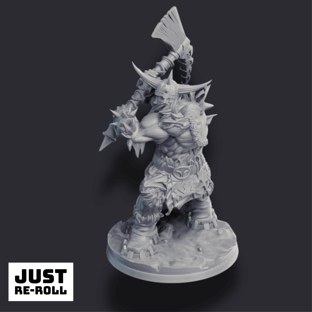 Ugrog the Frostlands Barbarian – 3D Printed Fantasy Miniature