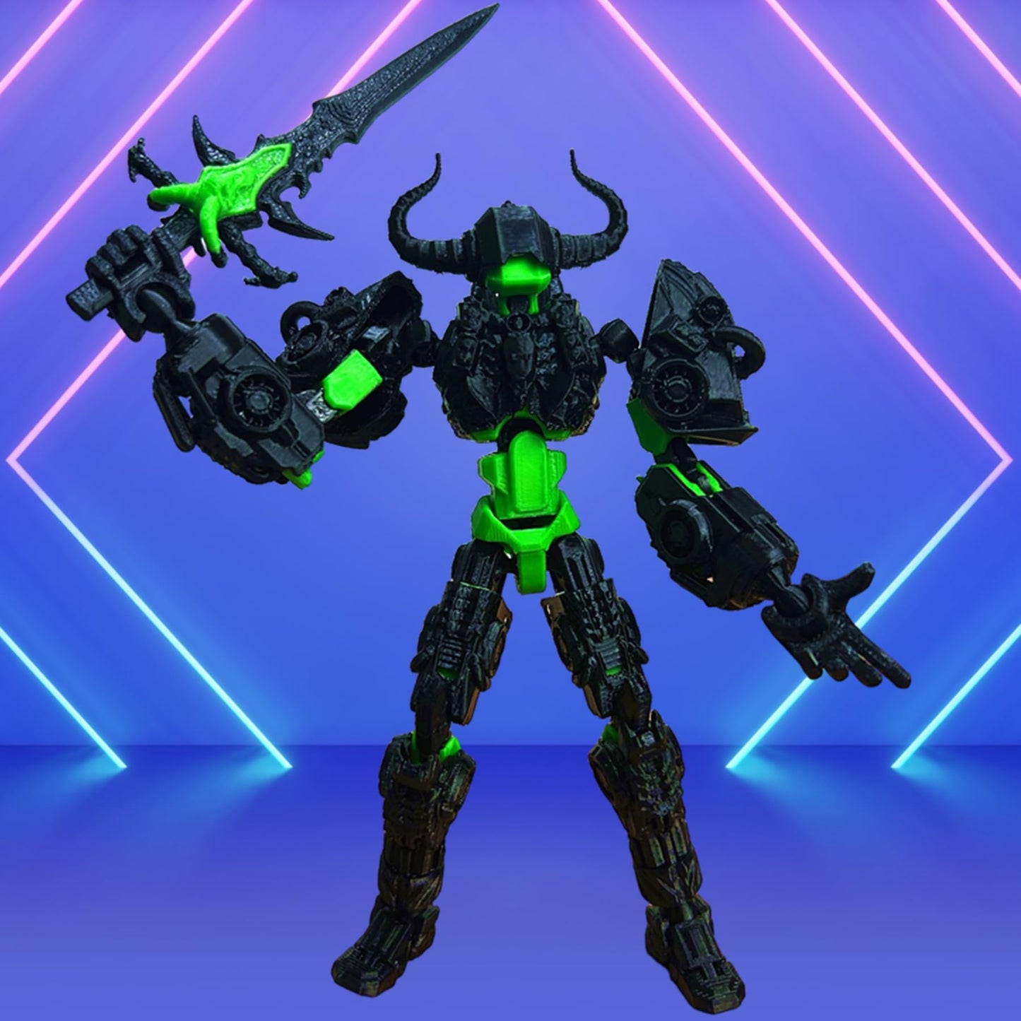 ULTHOOL Titan 13 Action Figure - Fully Articulated 3D Printed Robot