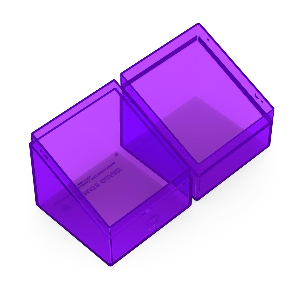 Ultimate Guard Boulder 100+ Clear Deck Case – Amethyst | Secure & Durable Card Storage