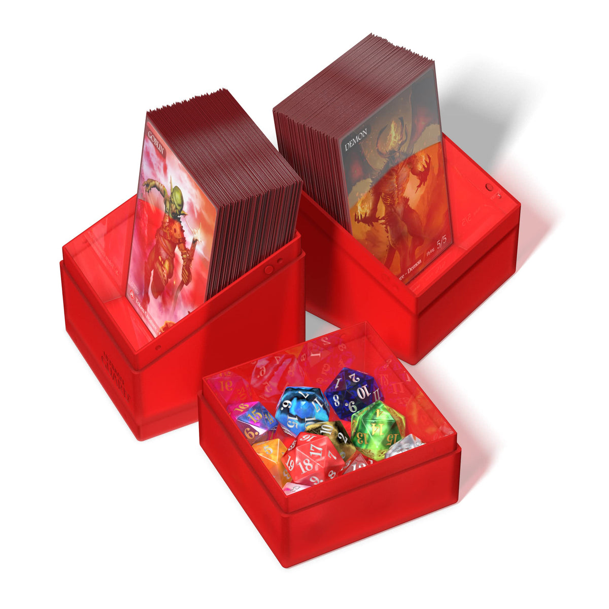 Ultimate Guard Boulder'n'Tray 100+ Ruby: Durable Card Case with Removable Tray