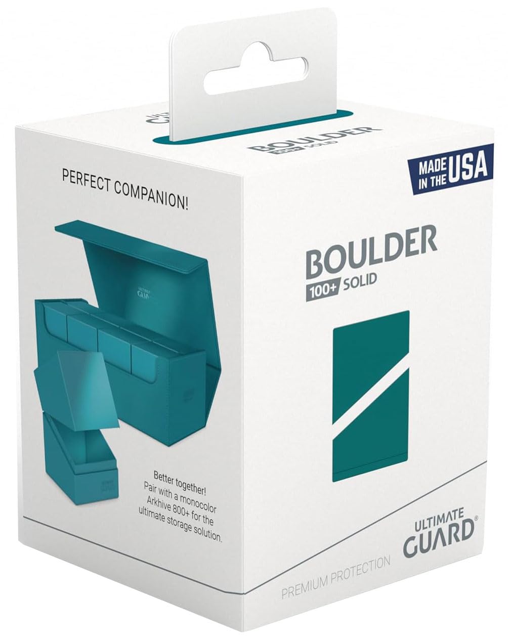 Ultimate Guard Boulder Solid 100+ Deck Case – Petrol, Secure & Durable Card Storage
