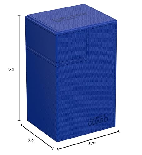 Ultimate Guard Flip'n'Tray 80+ Deck Case — Magnetic Closure, Microfiber Lining, Blue