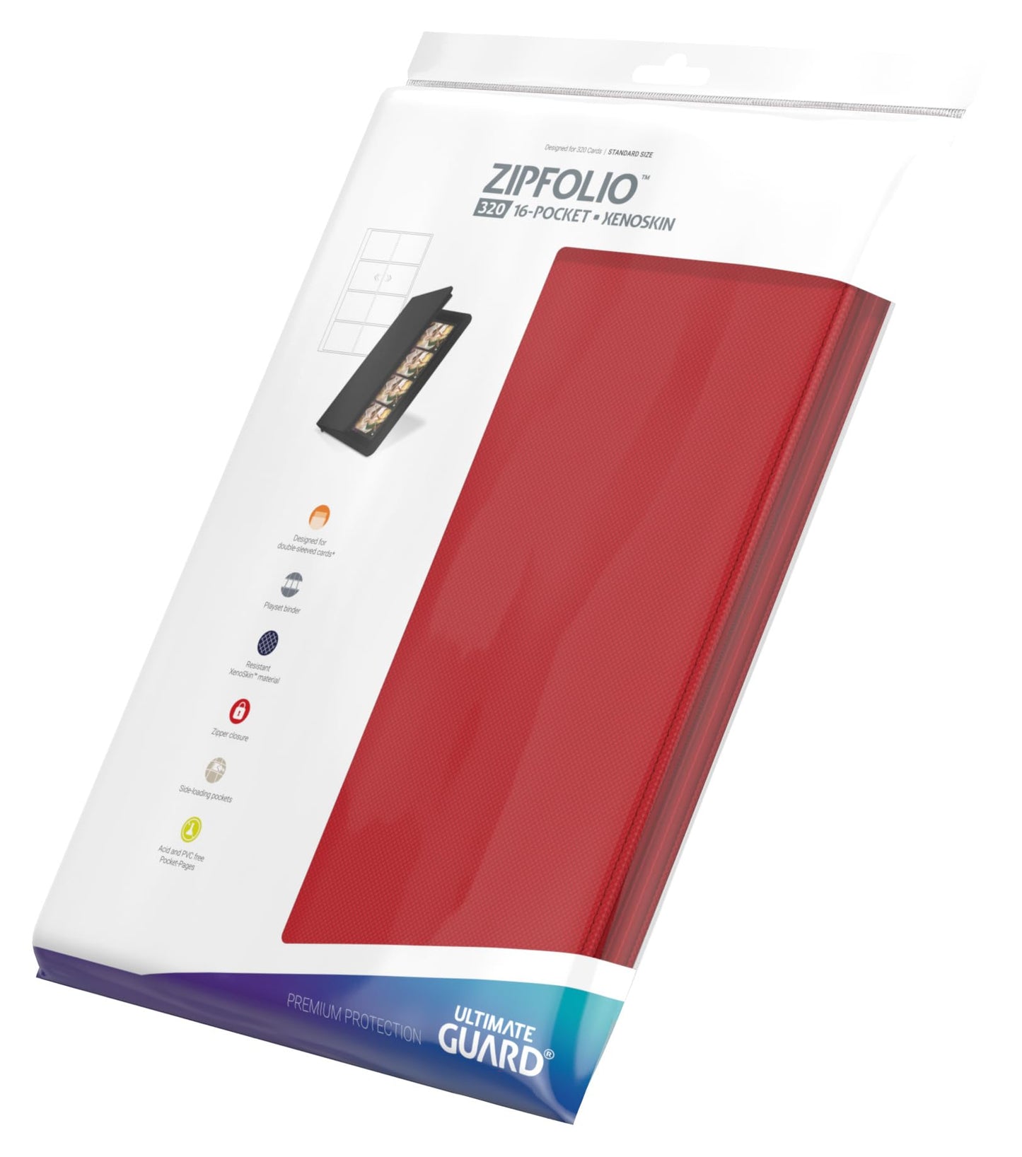 Ultimate Guard Zipfolio 320 – 16 Pocket XenoSkin Red
