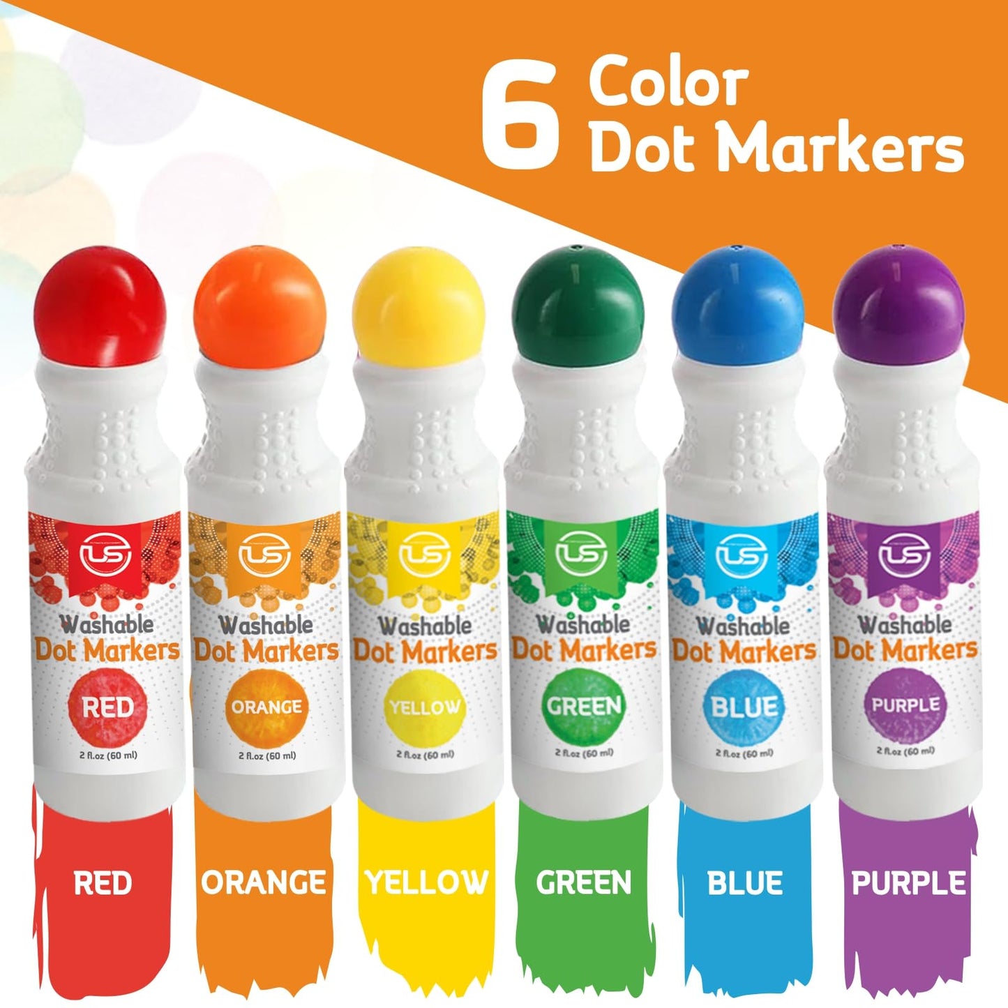 Ultimate Stationery Dot Markers – 6 Color Bingo Daubers for Toddlers & Kids