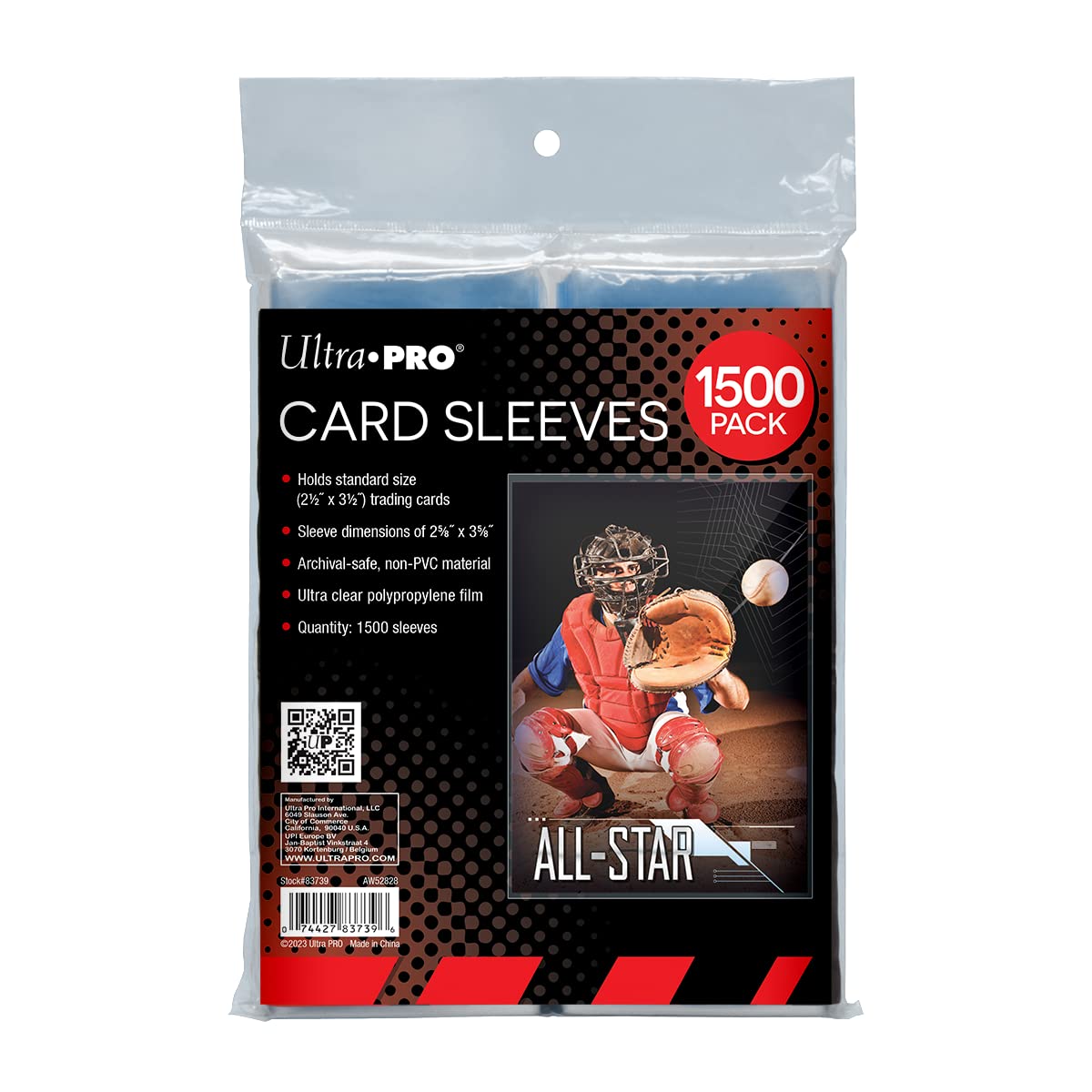 Ultra PRO Penny Sleeves Clear Card Sleeves – Standard 2.5 x 3.5, 1500 Pack (3 x 500)
