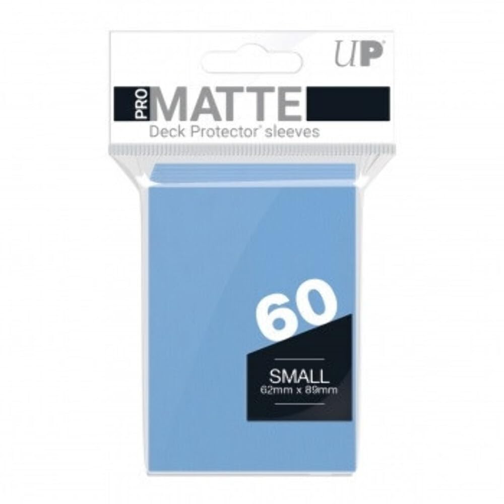 Ultra PRO Pro-Matte Sleeves Light Blue, Small – 60 Deck Protectors for Yu-Gi-Oh & Cardfight