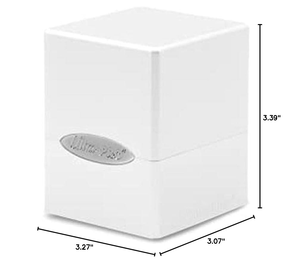 Ultra PRO Satin Cube Deck Box Arctic White — Secure, Durable Storage for 100+ Cards