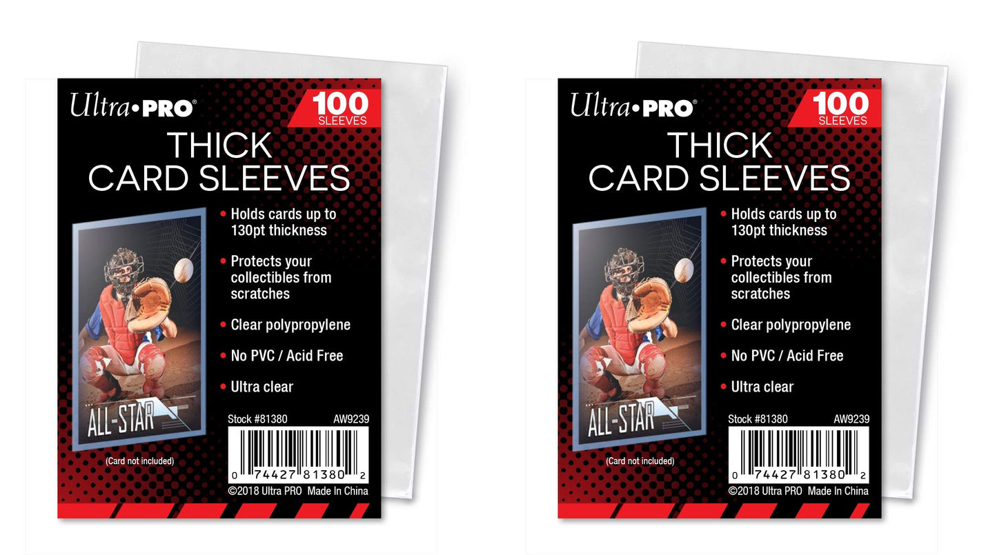 Ultra Pro Thick Card Sleeves – Topps 2 Pack, 130pt, 200 Sleeves