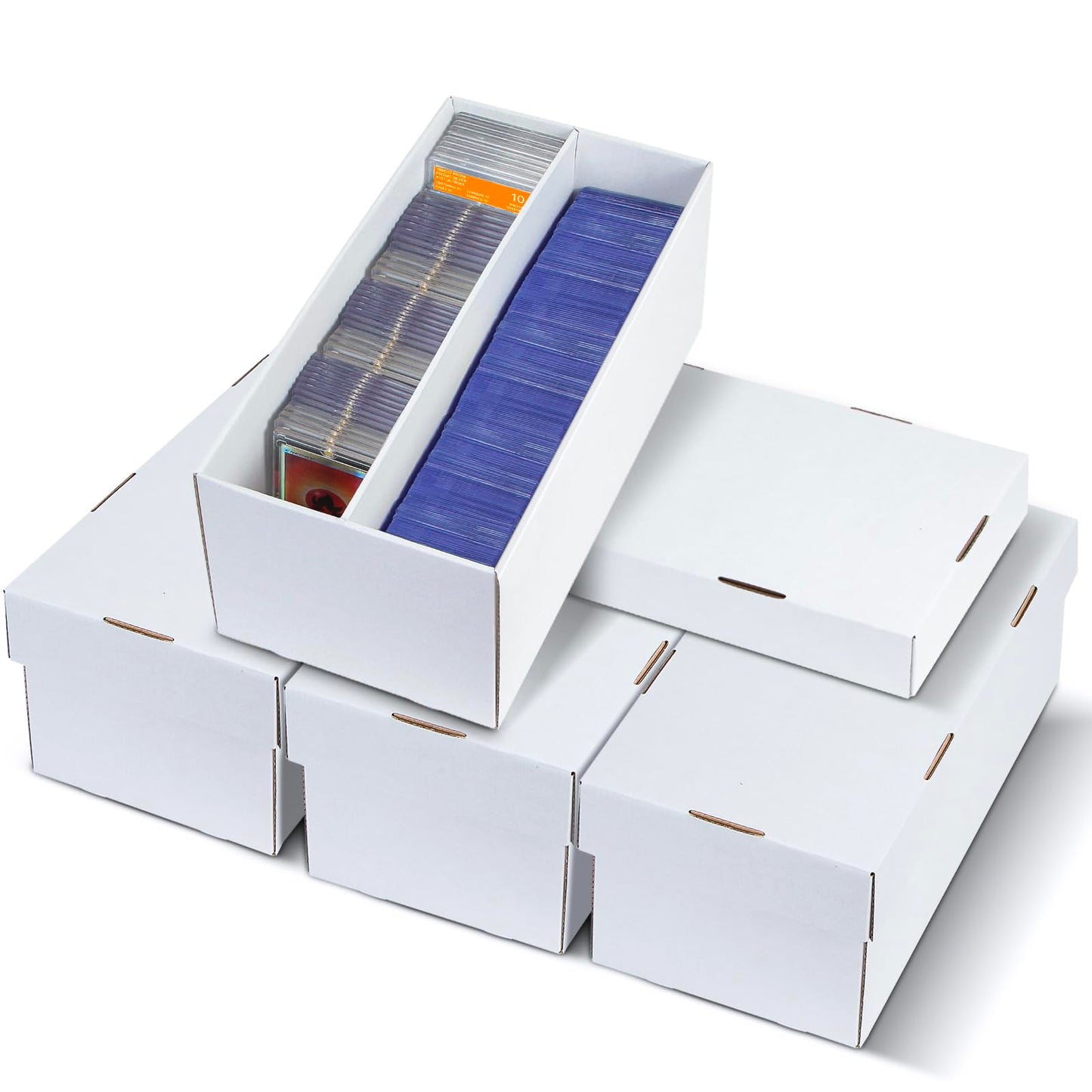 ULTRGEE 4-Pack Trading Card Storage Box — 2 Rows, Holds 320+ Top Loaders and PSA/HGA Slabs