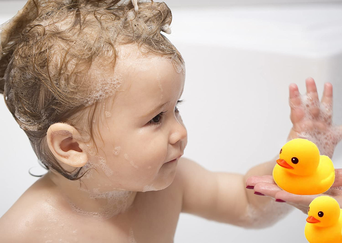 umbresen Yellow Rubber Ducks Bath Toys – 12pcs Preschool Bath Set