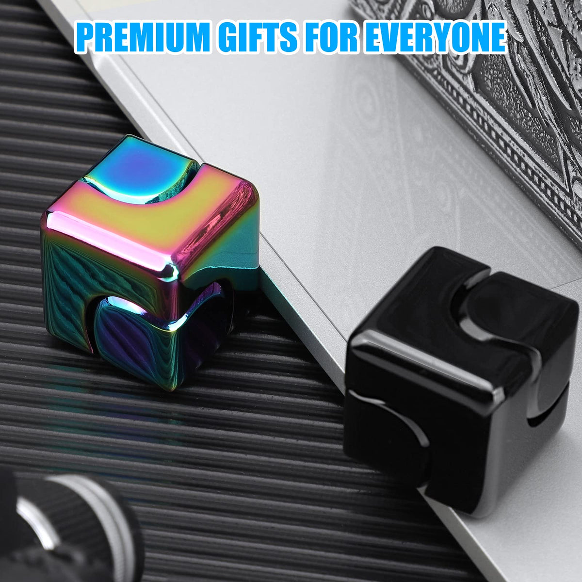 Umnodobn Infinity Gear Fidget Cube Spinner – 2-in-1 Transforming Metal Toy for Focus, Stress Relief, and Desk Fun