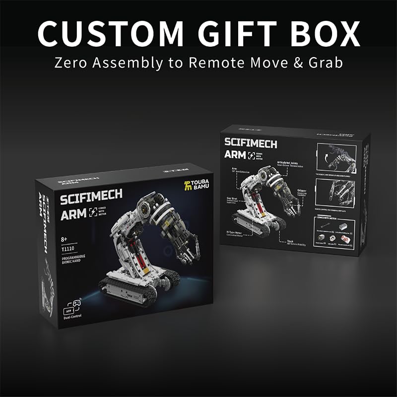 UNCLE BRICK Technical Tracked Robot Arm Kit – 1468 Pieces, Remote & App Controlled STEM Toy (Ages 8-14+)