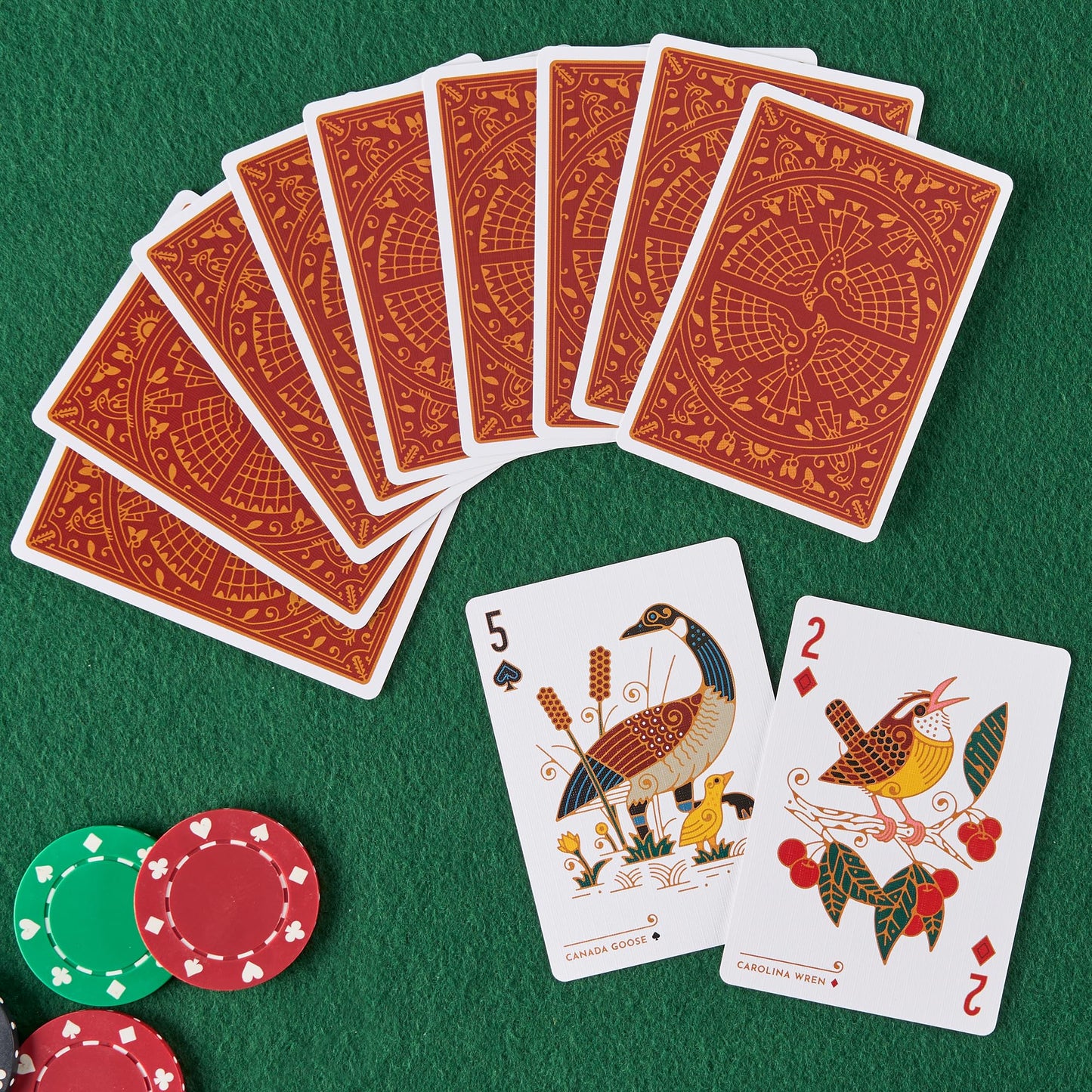Underdog Games Bird in the Hand Playing Cards — 54 Unique Bird Art Cards
