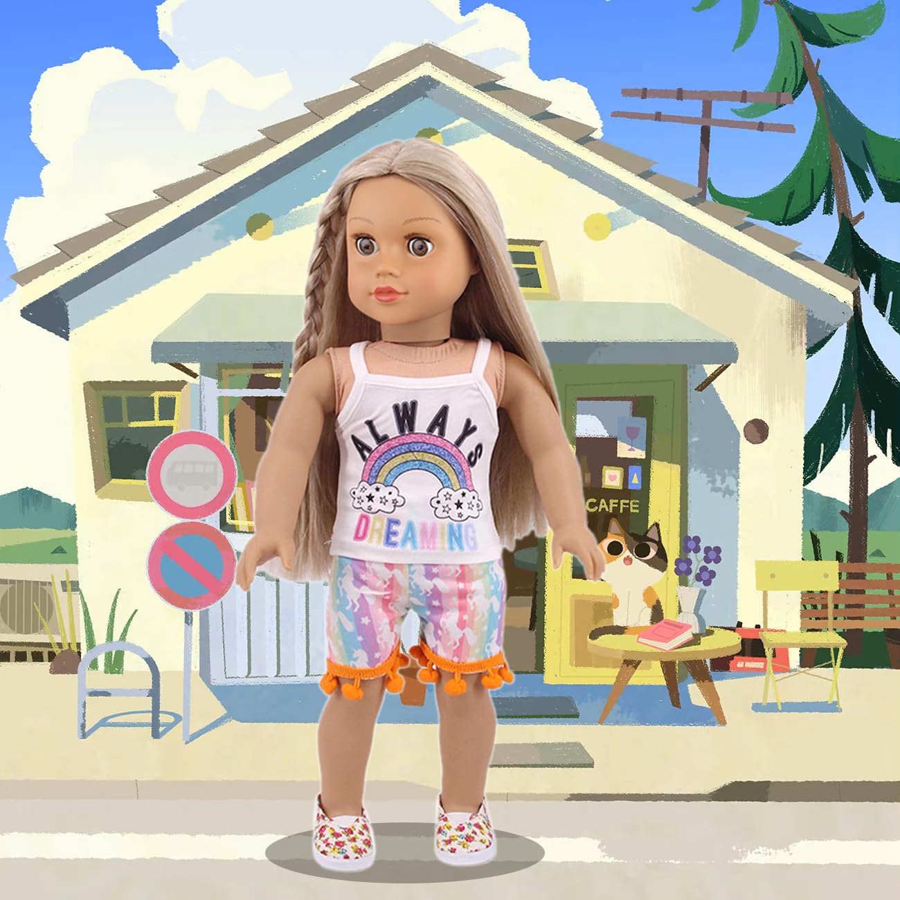 UNICORN ELEMENT 10 Sets 18-Inch Doll Clothes – 17-Piece Fashion Bundle for 18 Inch Dolls