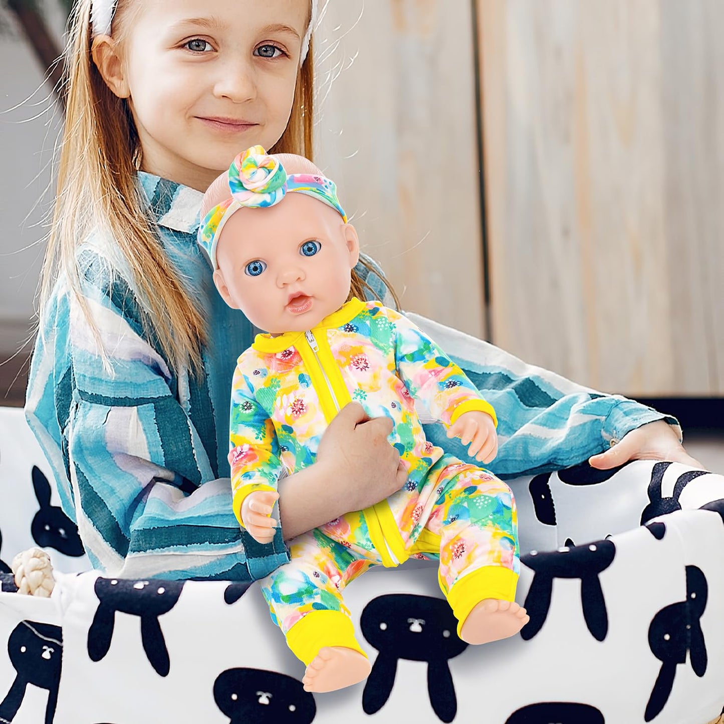 UNICORN ELEMENT 5 Sets Doll Clothes & Headbands for 14-18 Inch Dolls – 10-Piece Casual Outfit Set (Doll Not Included)