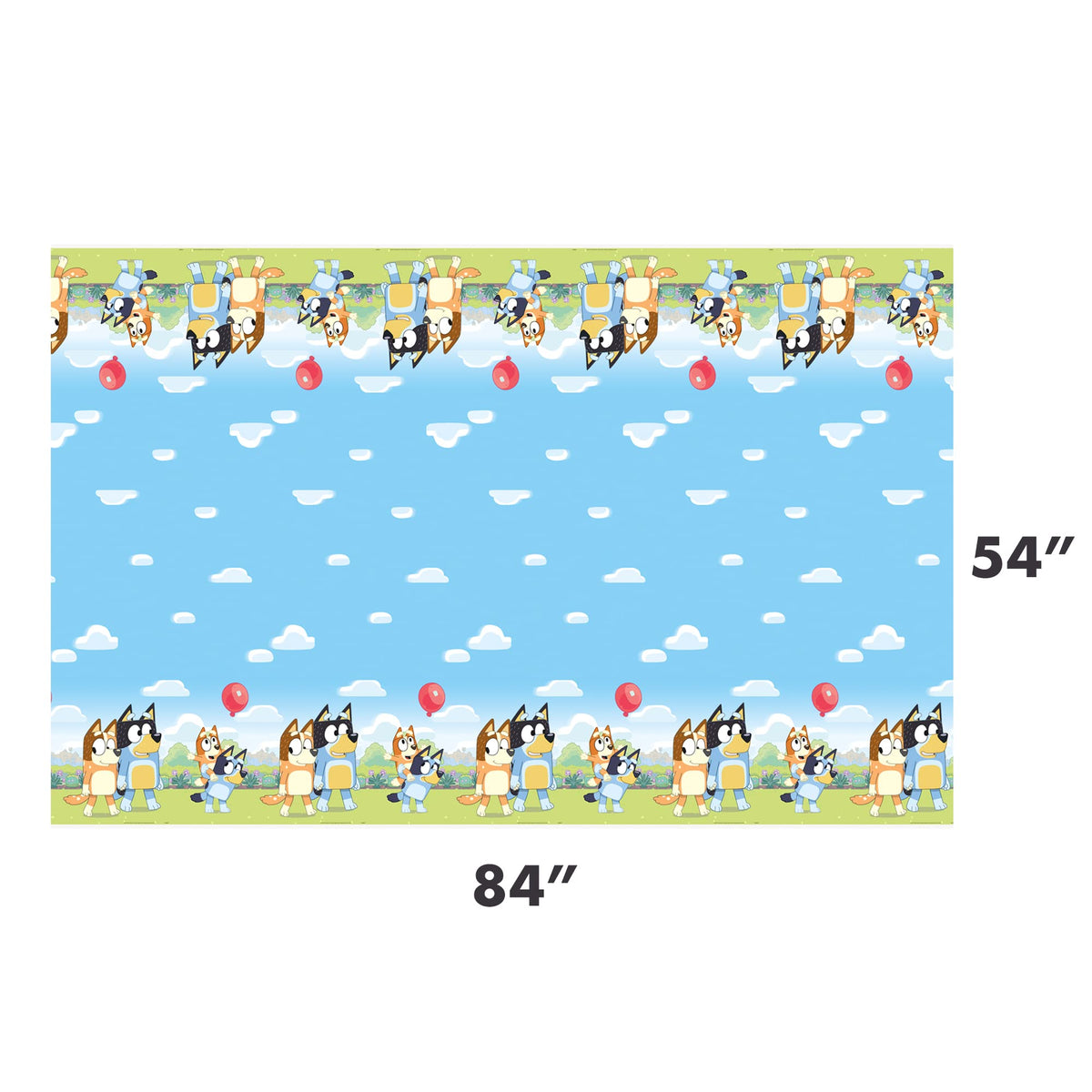 Unique Bluey Birthday Table Covers – Rectangular Plastic (Pack of 3) + Sticker