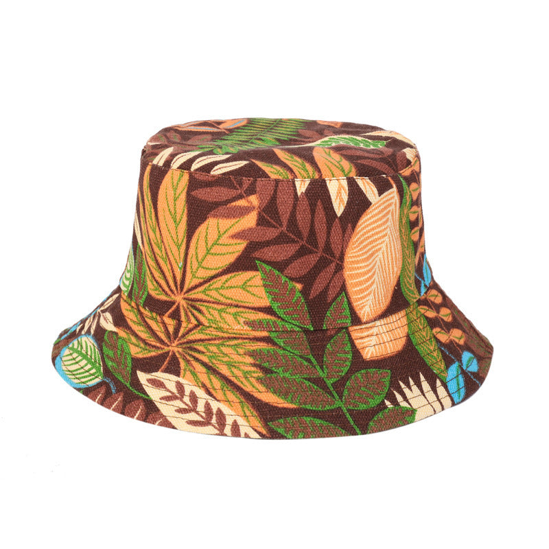 Unisex Bucket Hat, Summer Canvas Hat, Double-sided Travel Hat
