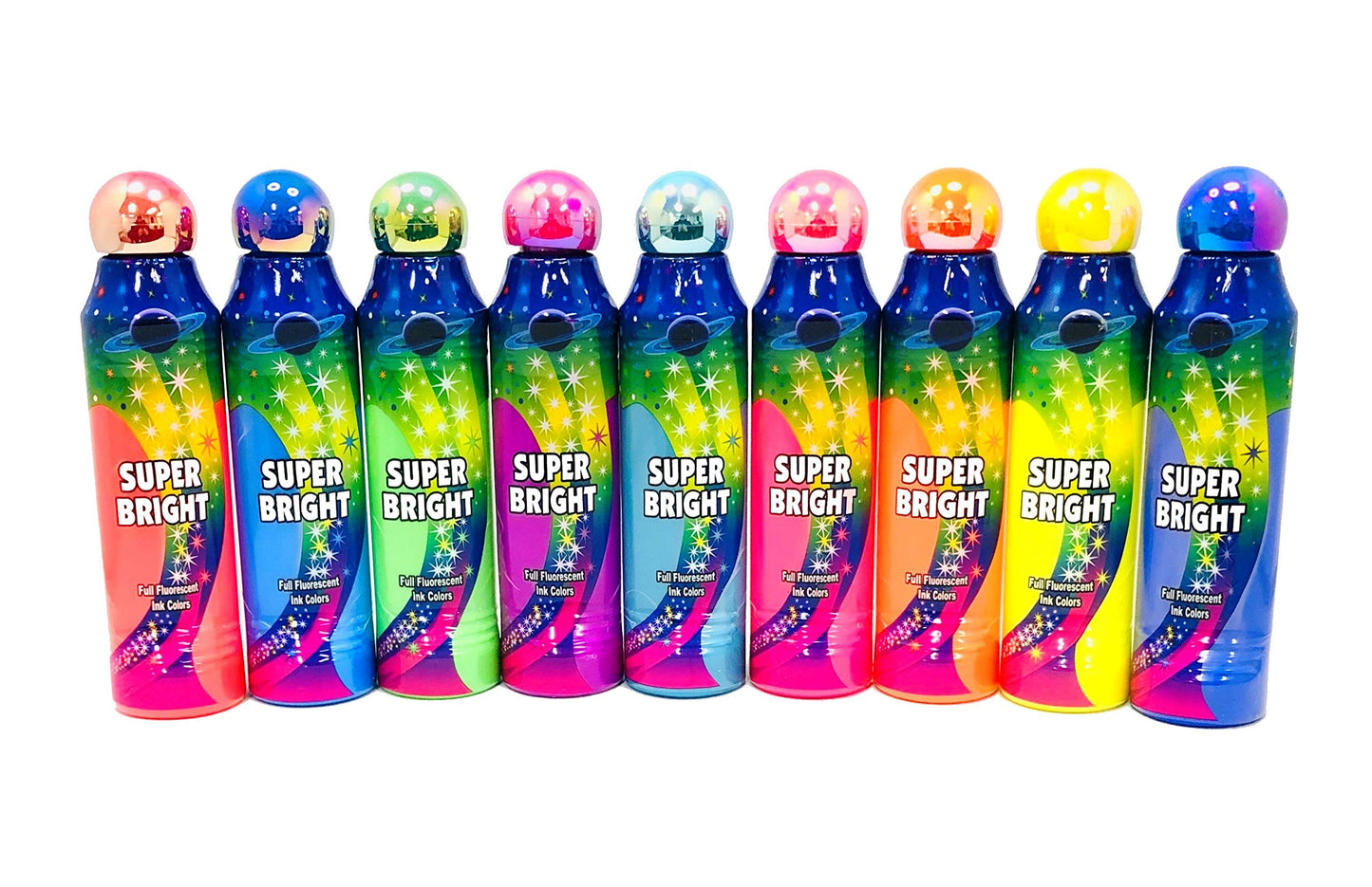 United Novelty Super Bright Fluorescent 3oz Bingo Daubers – Set of 9