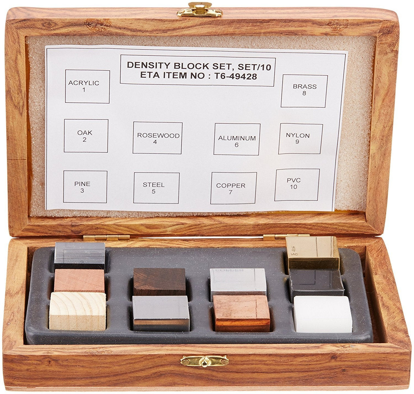United Scientific DCSET10 Density Cube Set of 10 | Classroom & Home Science Cubes