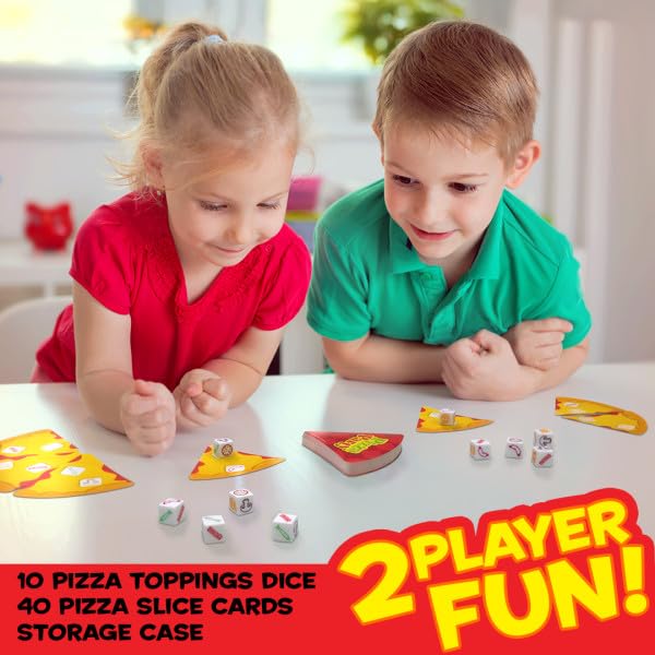 Pizza Party Dice Game by University Games | Quick 2-Player Family Fun