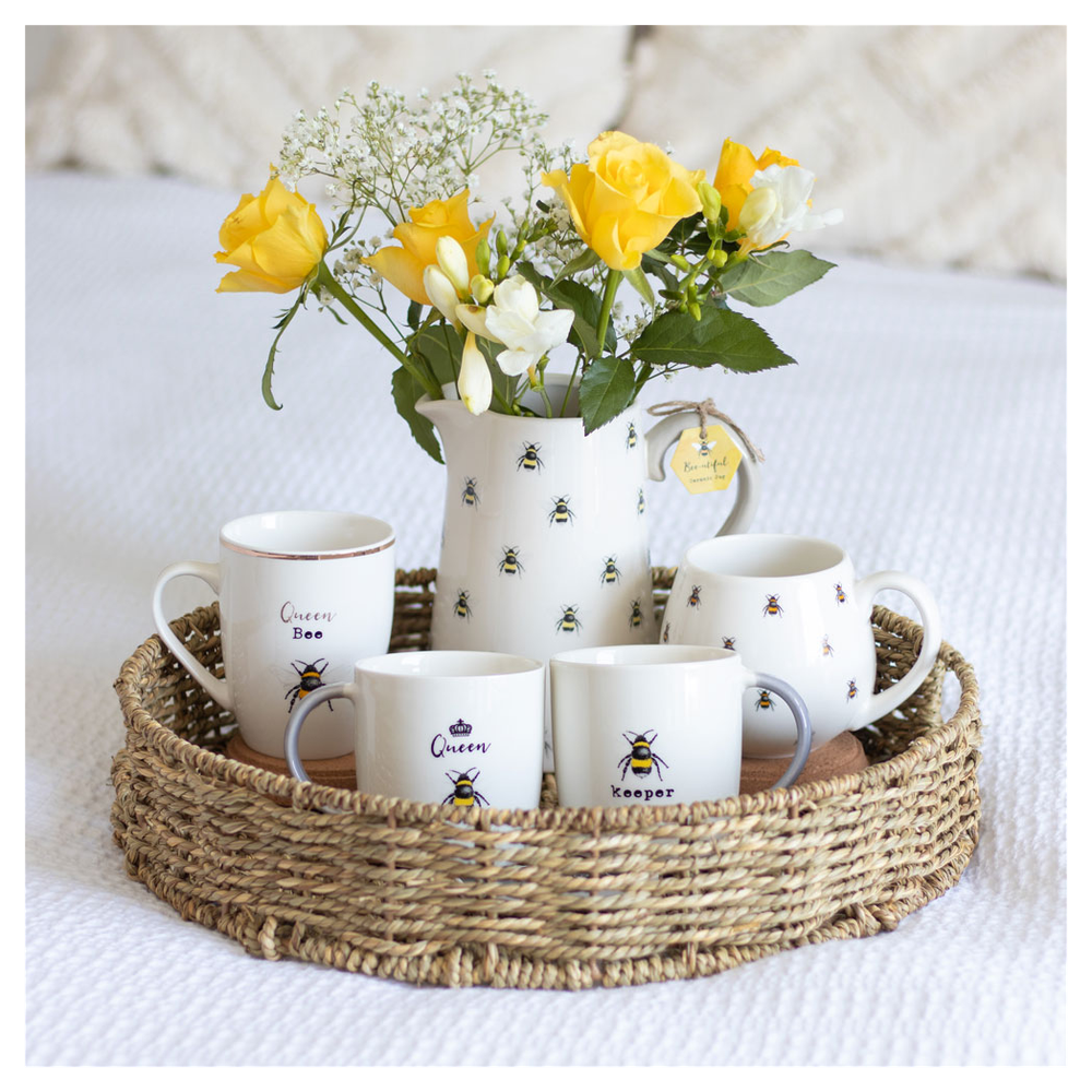 Queen Bee Ceramic Mug and Coaster Set
