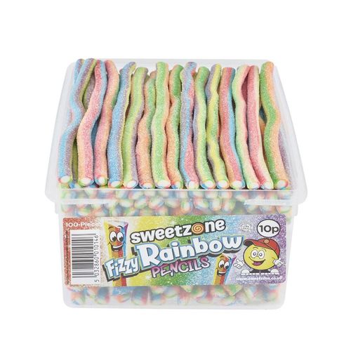 Fizzy Rainbow Pencils (100 X 10P) Sweets