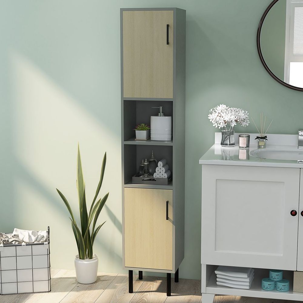 High-Quality kleankin Bathroom Storage Cabinet, Slim and Stylish for Living Room